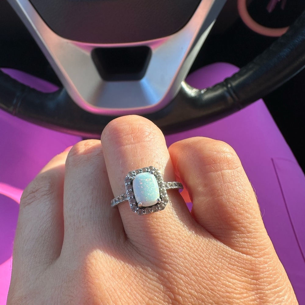 Opal Ring- Sterling Silver - image 3
